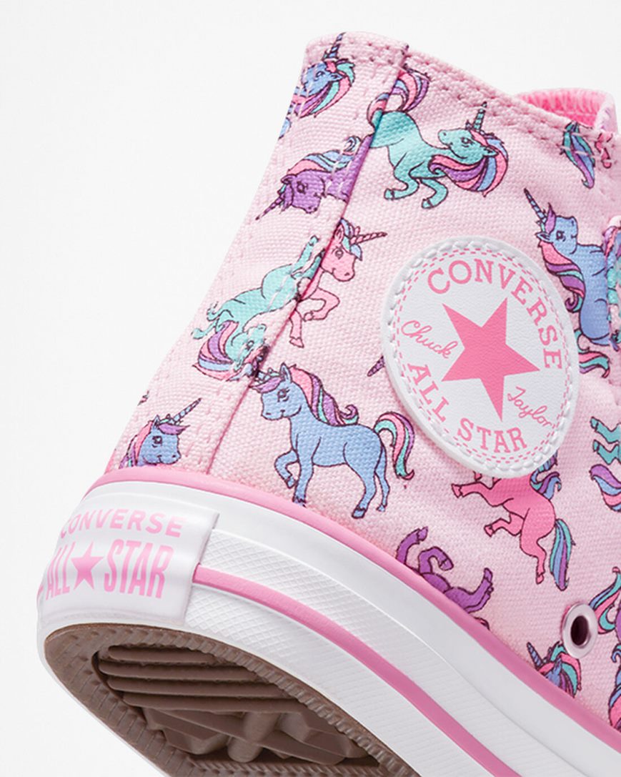 Zapatillas Altas Converse Chuck Taylor All Star Easy-On Unicorns Niño Rosas Azules | PE 25W74E